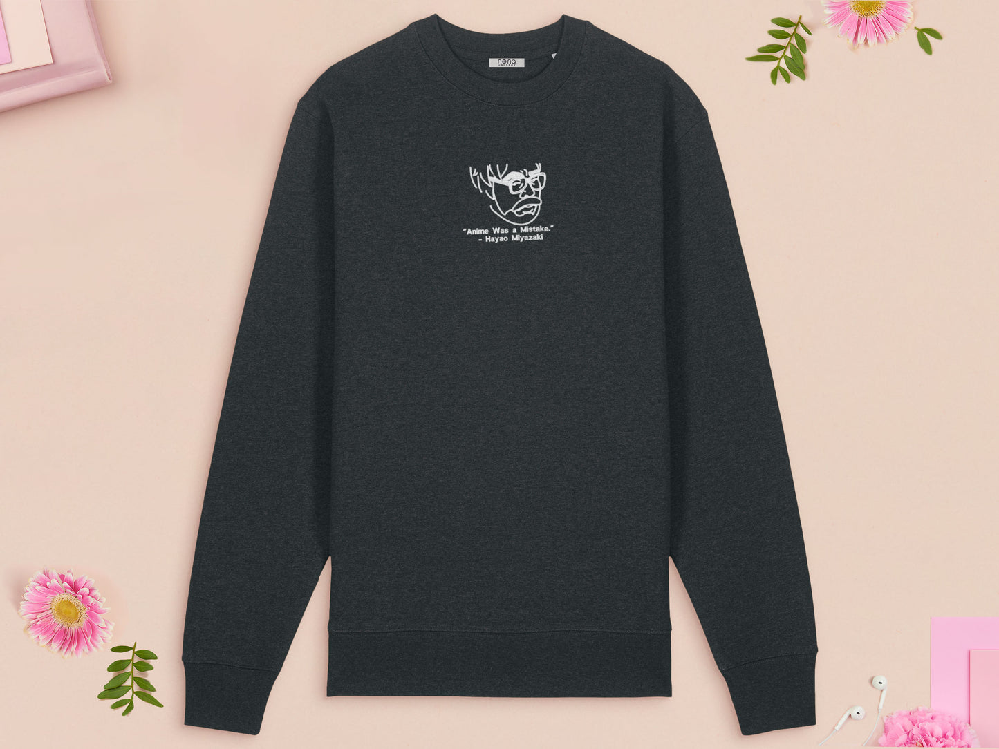 "Anime Was A Mistake" - Hayao Miyazaki Embroidered Top