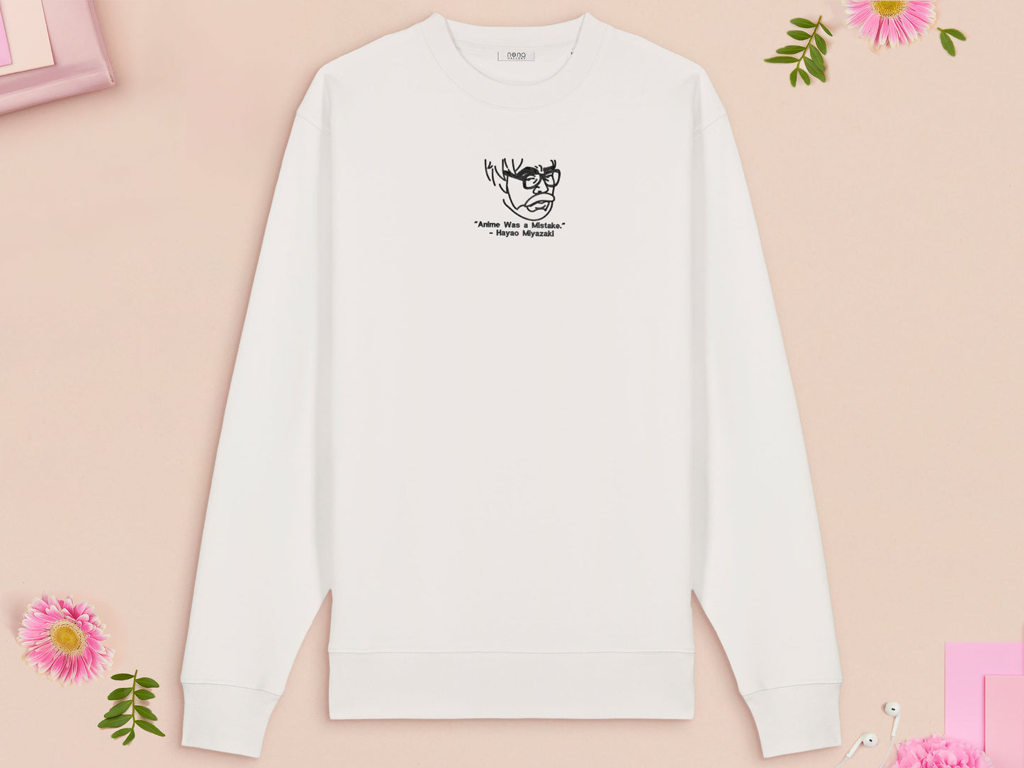 "Anime Was A Mistake" - Hayao Miyazaki Embroidered Top