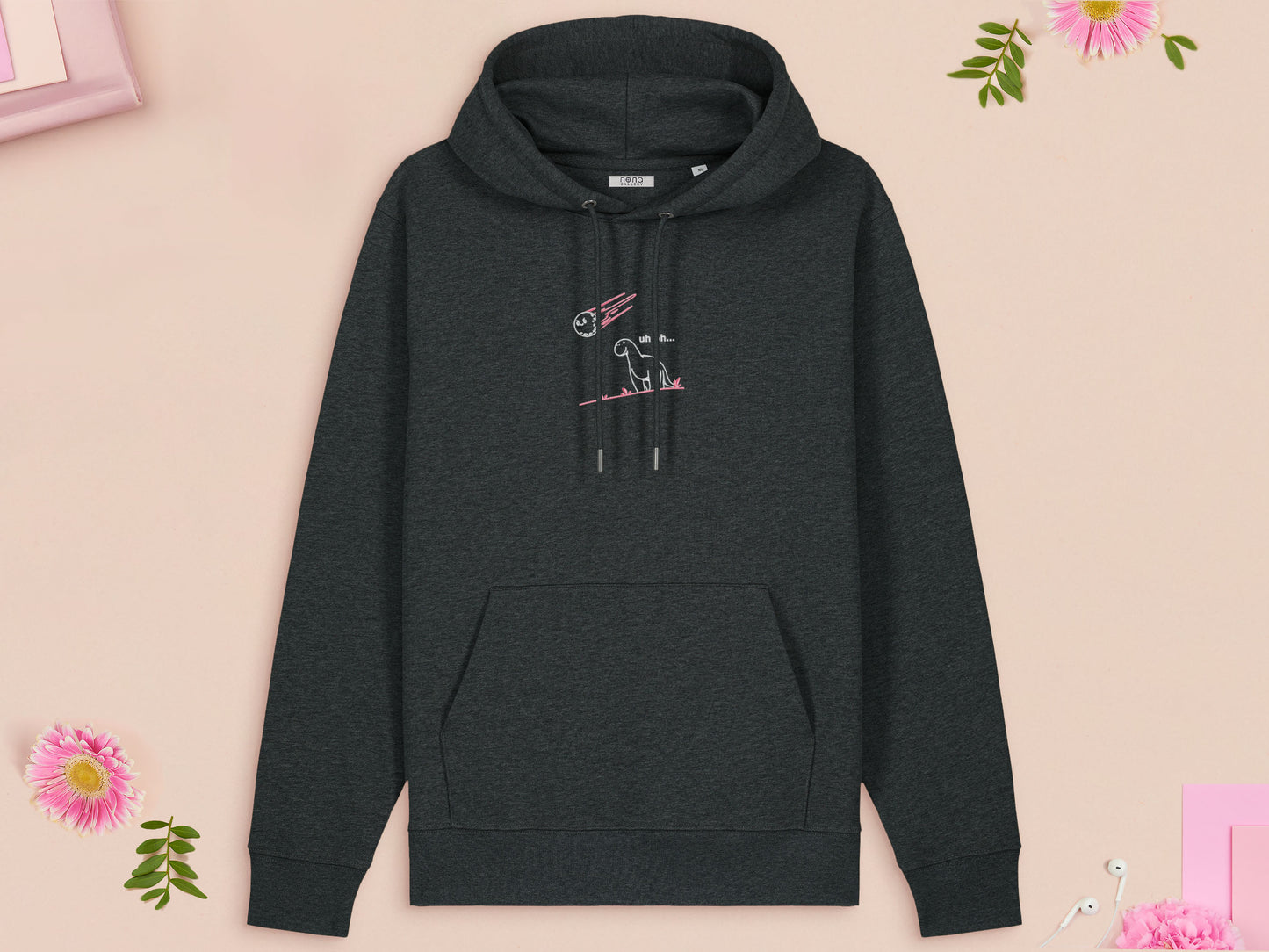 Uh Oh Dinosaur Meteor Embroidered Top