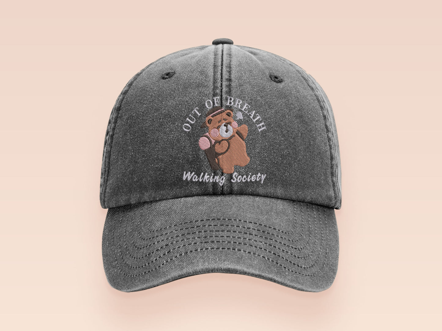 Out Of Breath Walking Society Bear Cap