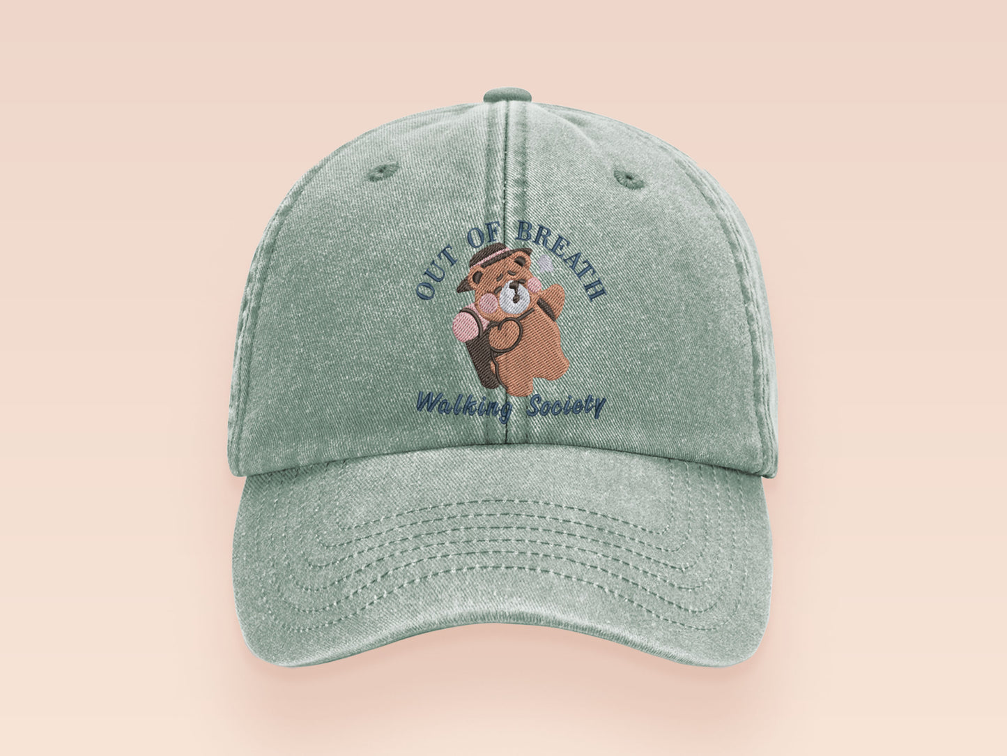 Out Of Breath Walking Society Bear Cap