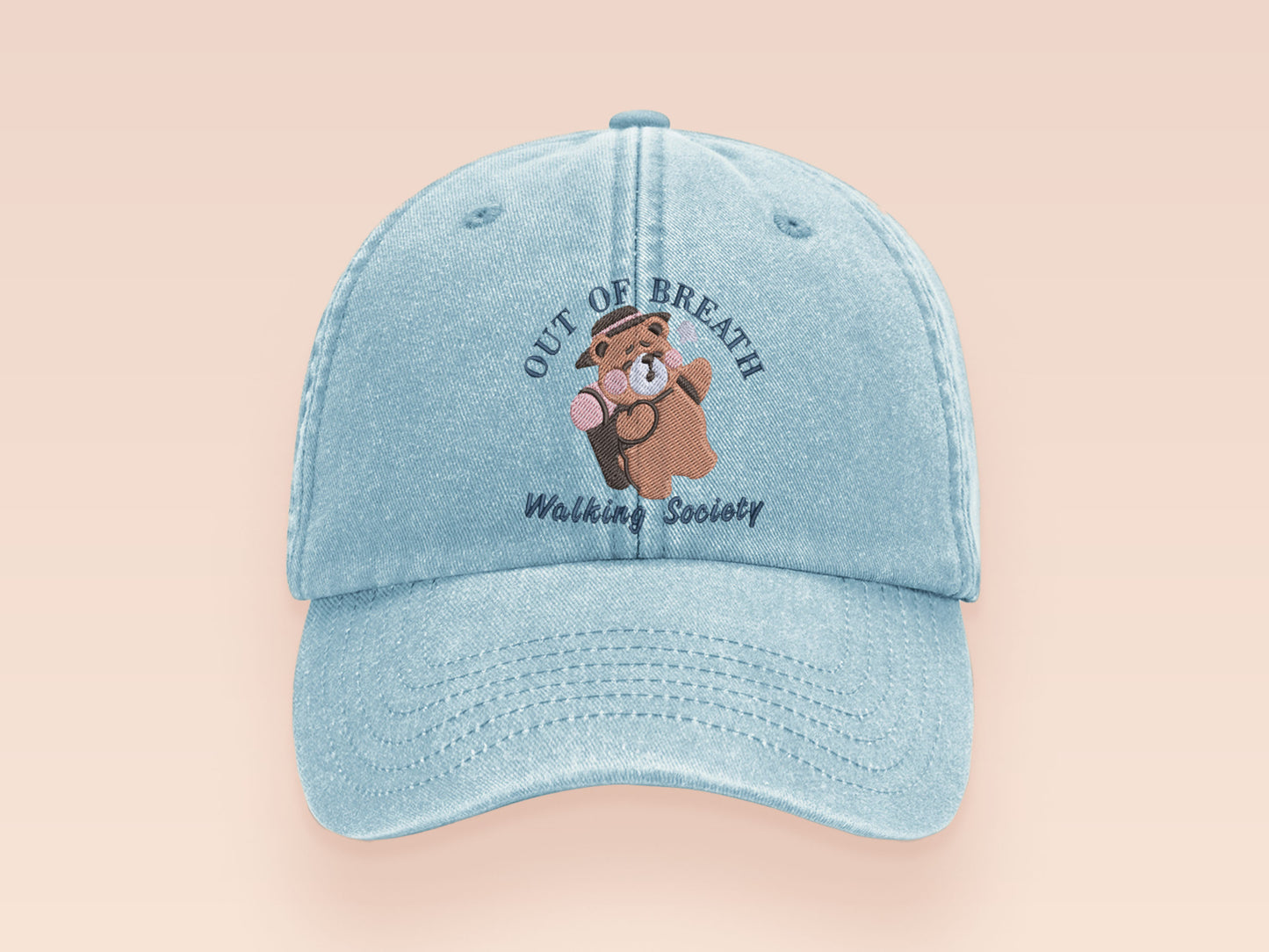 Out Of Breath Walking Society Bear Cap