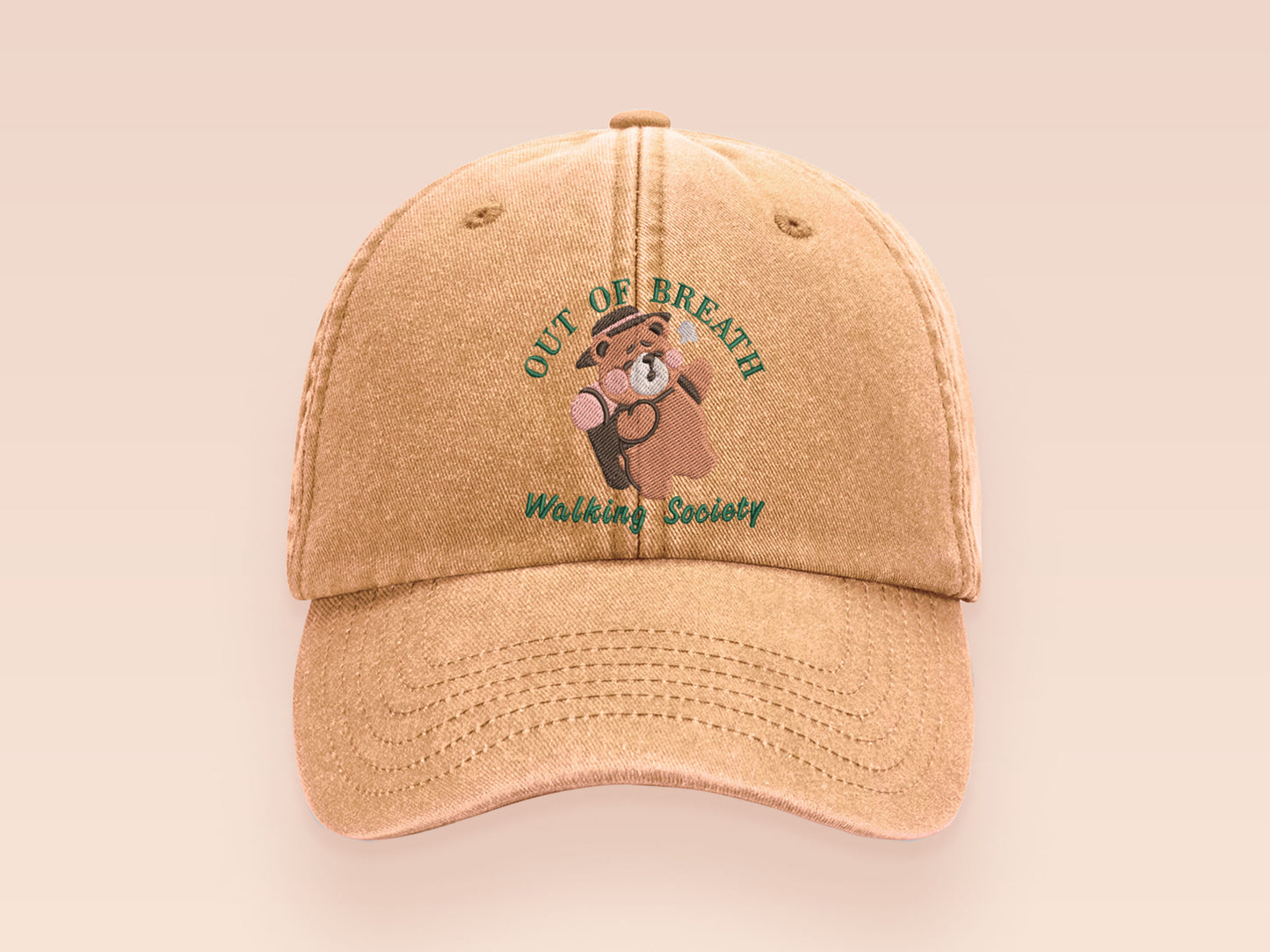 Out Of Breath Walking Society Bear Cap