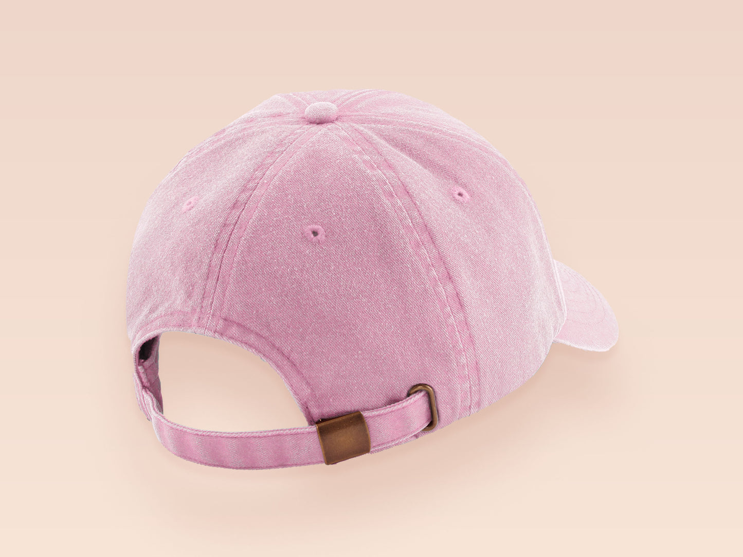 A vintage pink baseball cap hat with an embroidered cute princess cat wearing a seatbelt and holding a boba bubble tea drink with the quote Passenger Princess