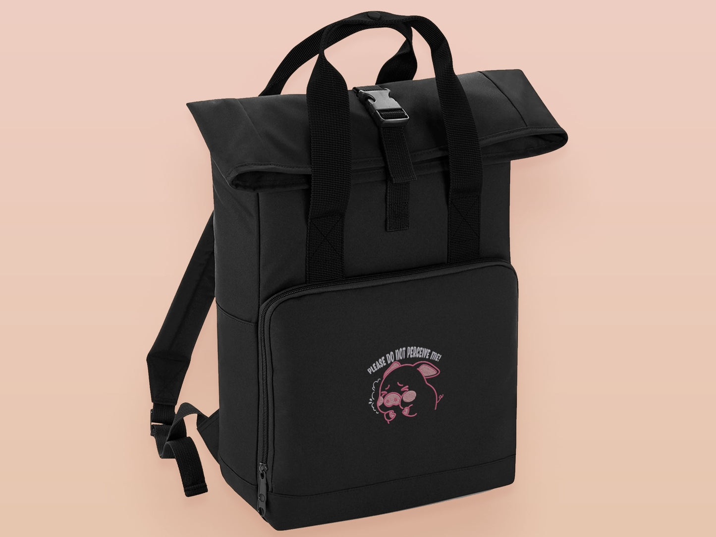 Please Don't Percive Me Pig Backpack