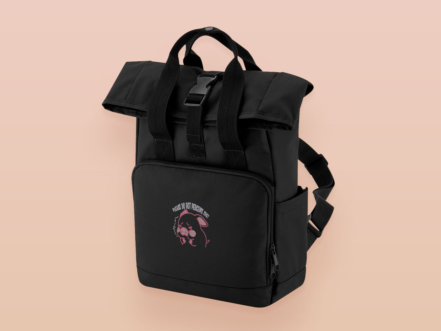 Please Don't Percive Me Pig Backpack