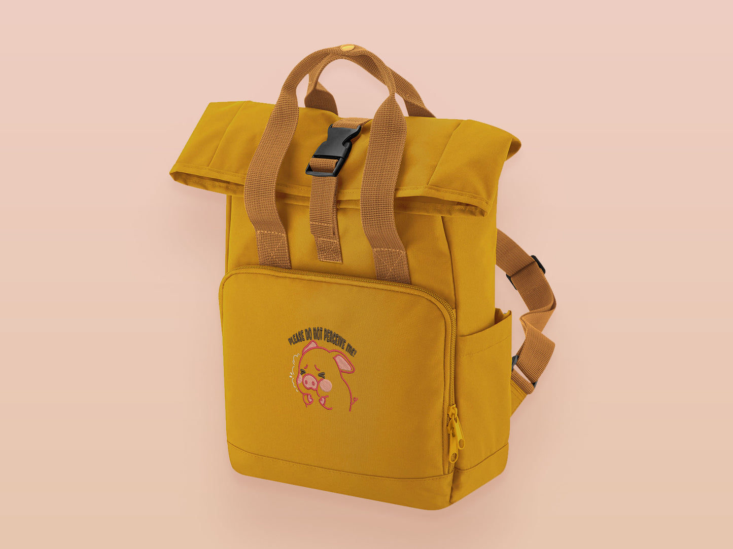 Please Don't Percive Me Pig Backpack