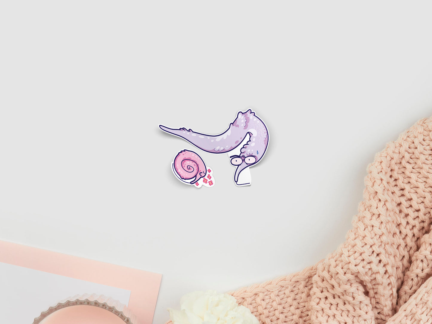 Gloss vinyl pastel stickers with multiple worm on a string toys with cute funny expressions