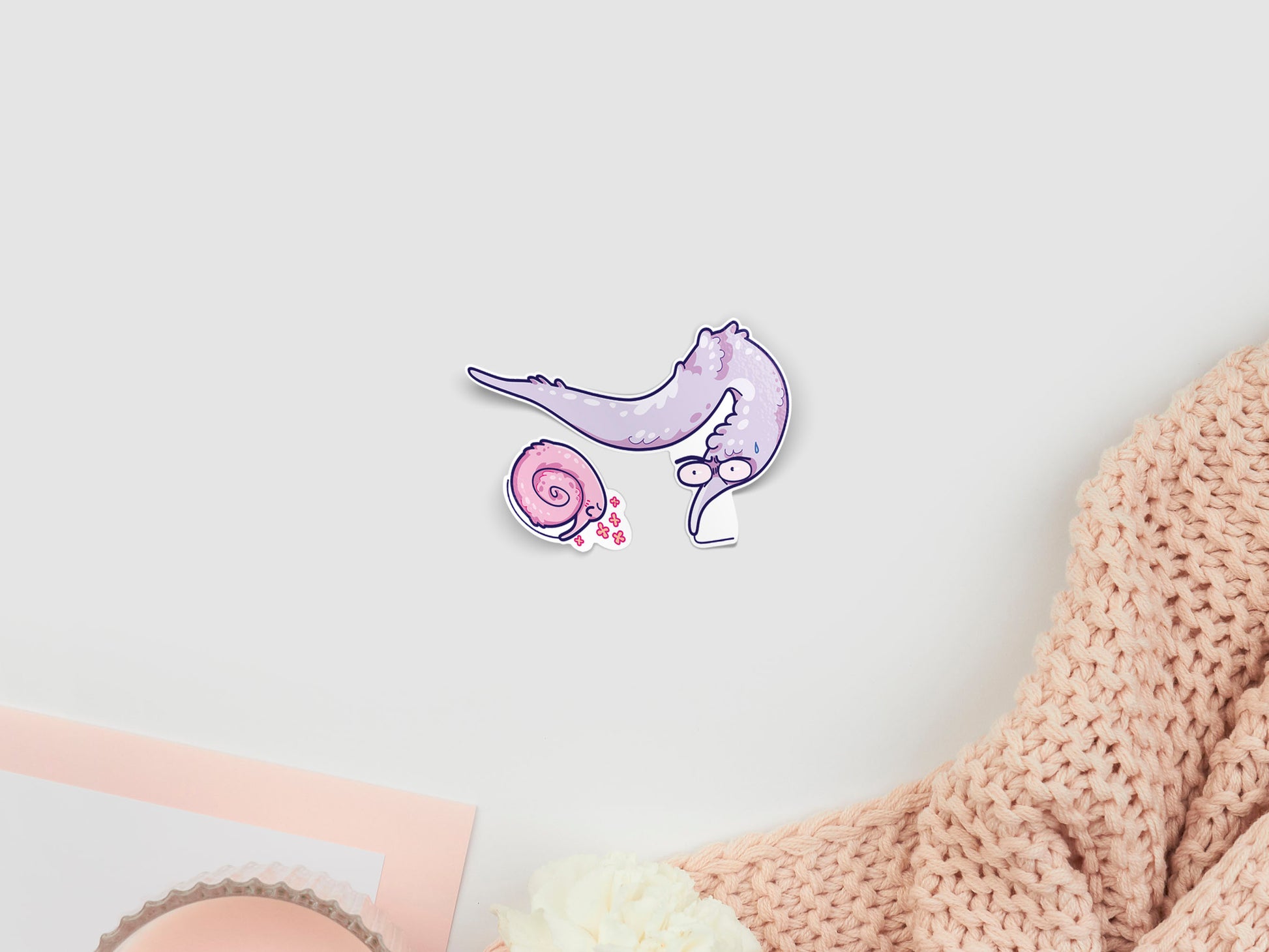 Gloss vinyl pastel stickers with multiple worm on a string toys with cute funny expressions