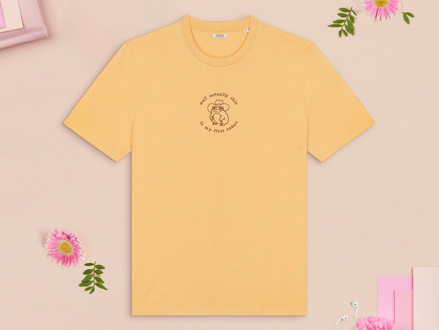 Well Actually This Is My First Rodeo Cowboy Frog Embroidered Top