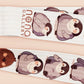 Cute full legth white lanyard with a double sided baby emperor penguin and Pesto pattern and silver swivel hook clasp.