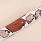 Cute full legth white lanyard with a double sided baby emperor penguin and Pesto pattern and silver swivel hook clasp.