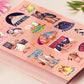 Cute large waterproof gloss vinyl sticker sheet of multiple chibi interent bird memes with funny viral quotes