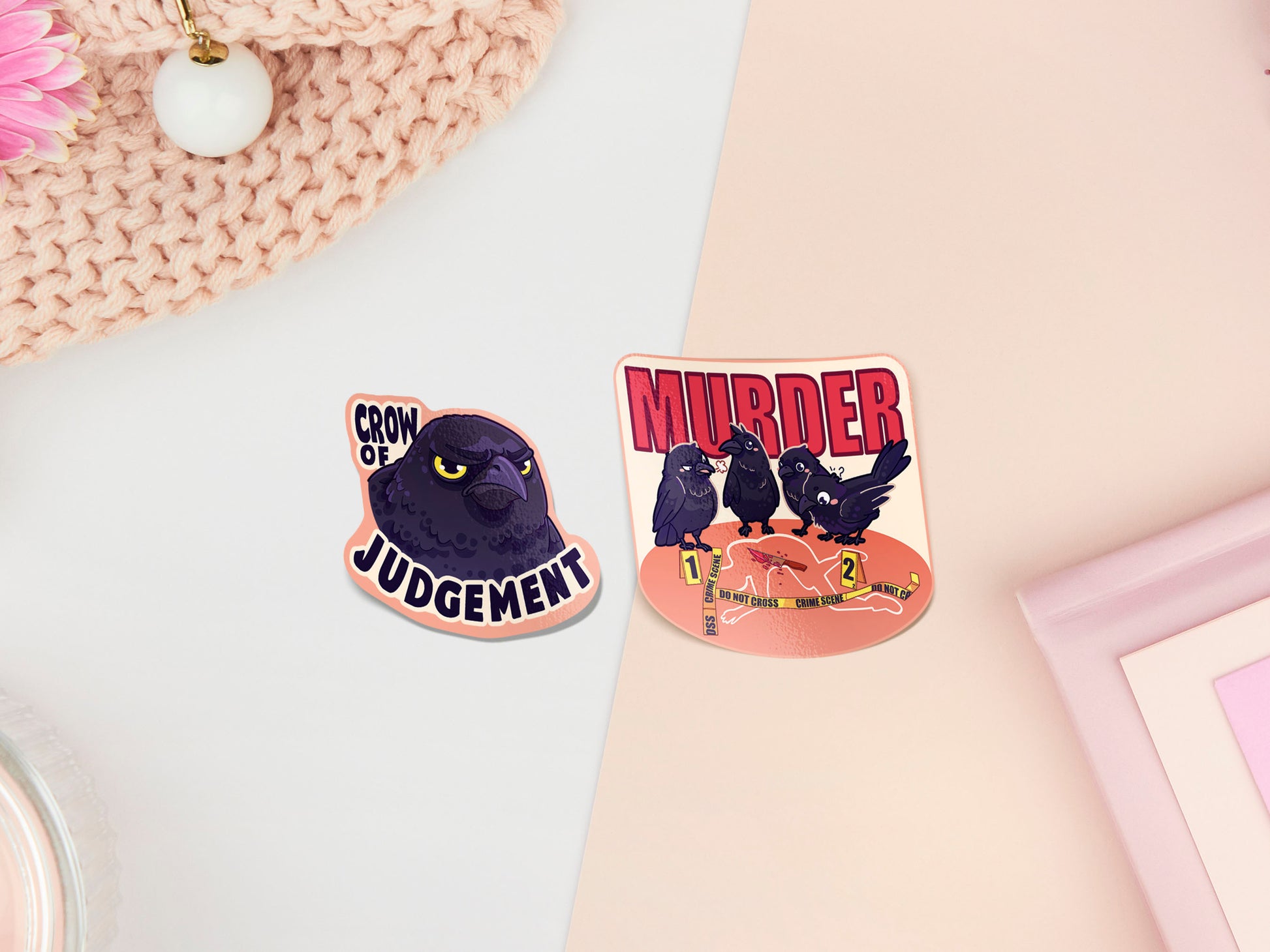 Cute large waterproof gloss vinyl sticker sheet of multiple chibi interent bird memes with funny viral quotes