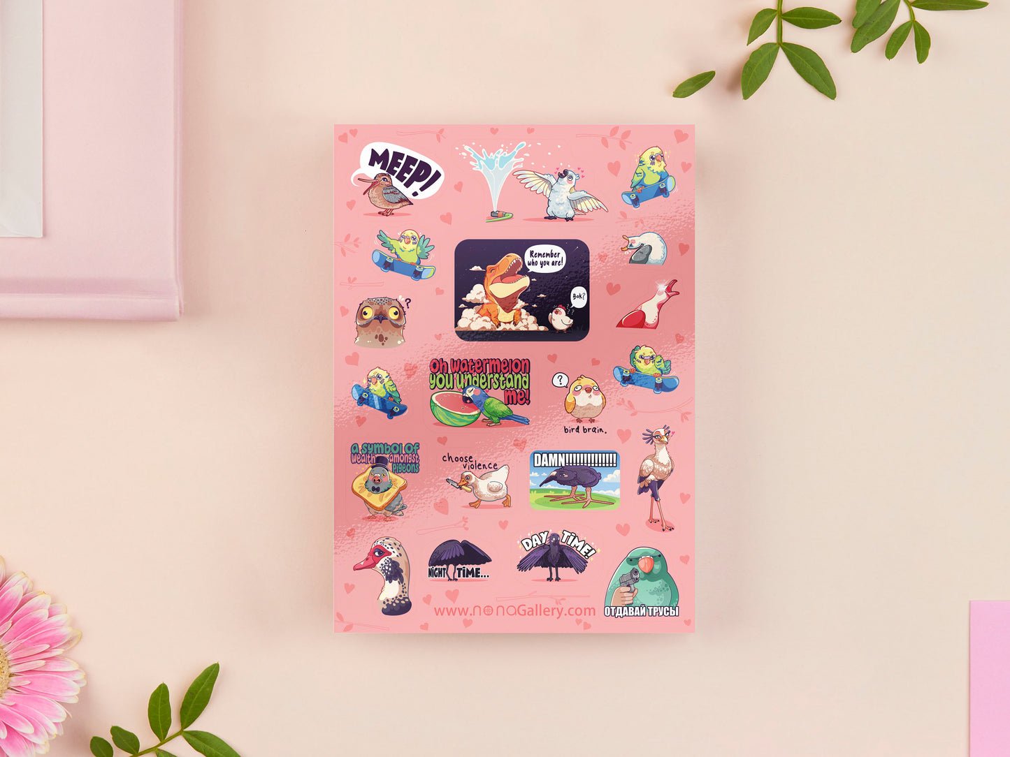 Bird Memes Version 2 Sticker Sheet