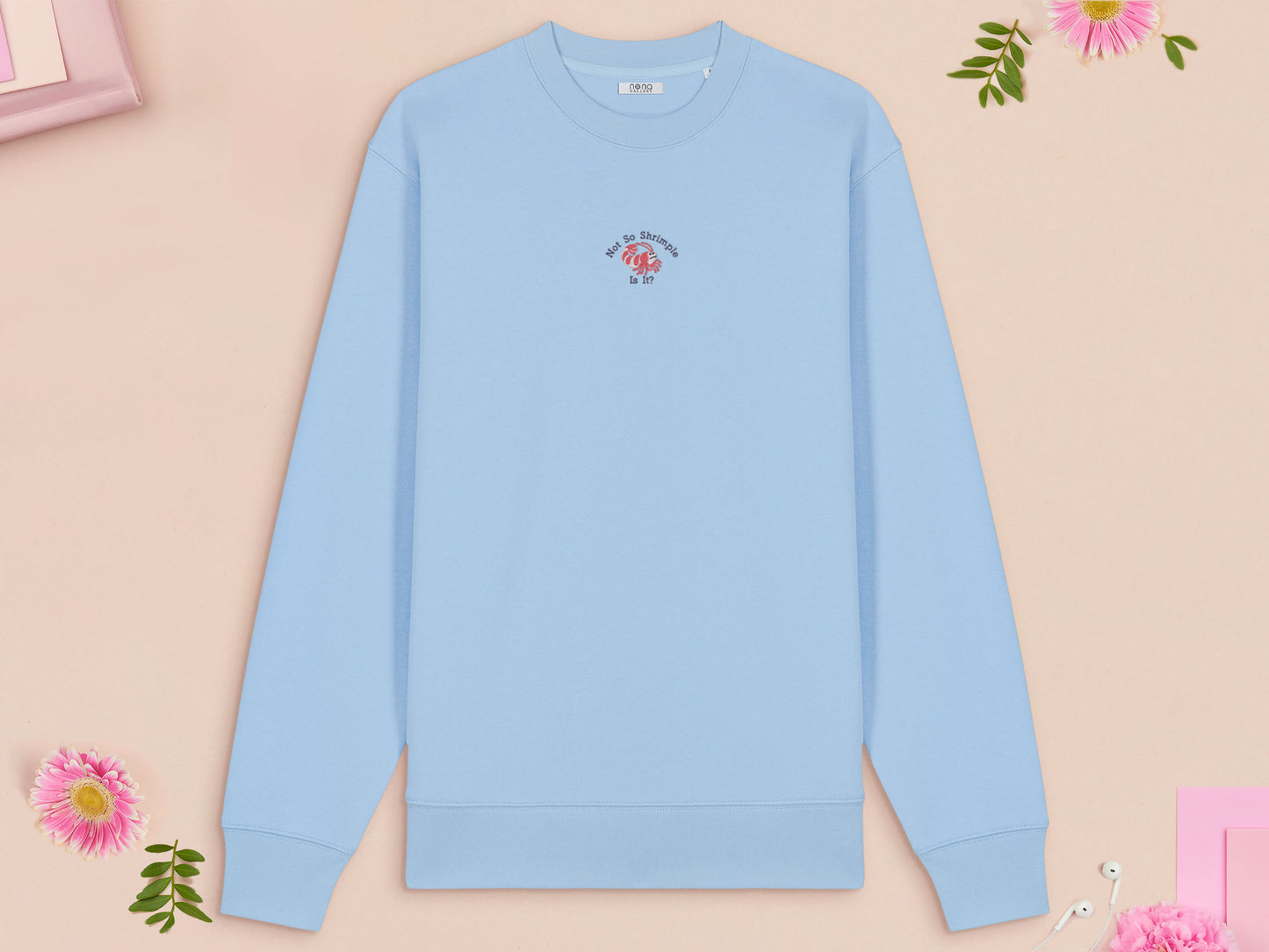 Not So Shrimple Is It? Shrimp Embroidered Top