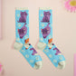 Cute knitted cotton crew socks with different cute cats and kittens pattern design