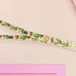 Cute full legth yellow and green lanyard with a double sided cowboy western and cactus themed pattern and silver swivel hook clasp.