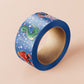Cute blue cryptids and aliens pattern washi tape.