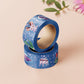 Cute blue cryptids and aliens pattern washi tape.