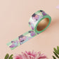 Decrotive washi tape with a cute pattern of different pigeons wearing top hats and bow ties.