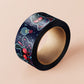 Cute dark blue cryptid Mothman pattern washi tape.