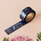 Cute dark blue cryptid Mothman pattern washi tape.