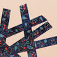 Cute dark blue cryptid Mothman pattern washi tape.