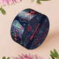 Cute dark blue cryptid Mothman pattern washi tape.