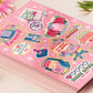 Large glossy sticker sheet with twelve various pc gaming inspired sticker designs.