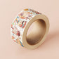 Decorative Washi tape with a cute baby party animal pattern.