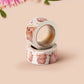 Cute baby pygmy hippo Moo Deng pattern washi tape.
