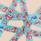 Cute blue shrimp pattern washi tape.