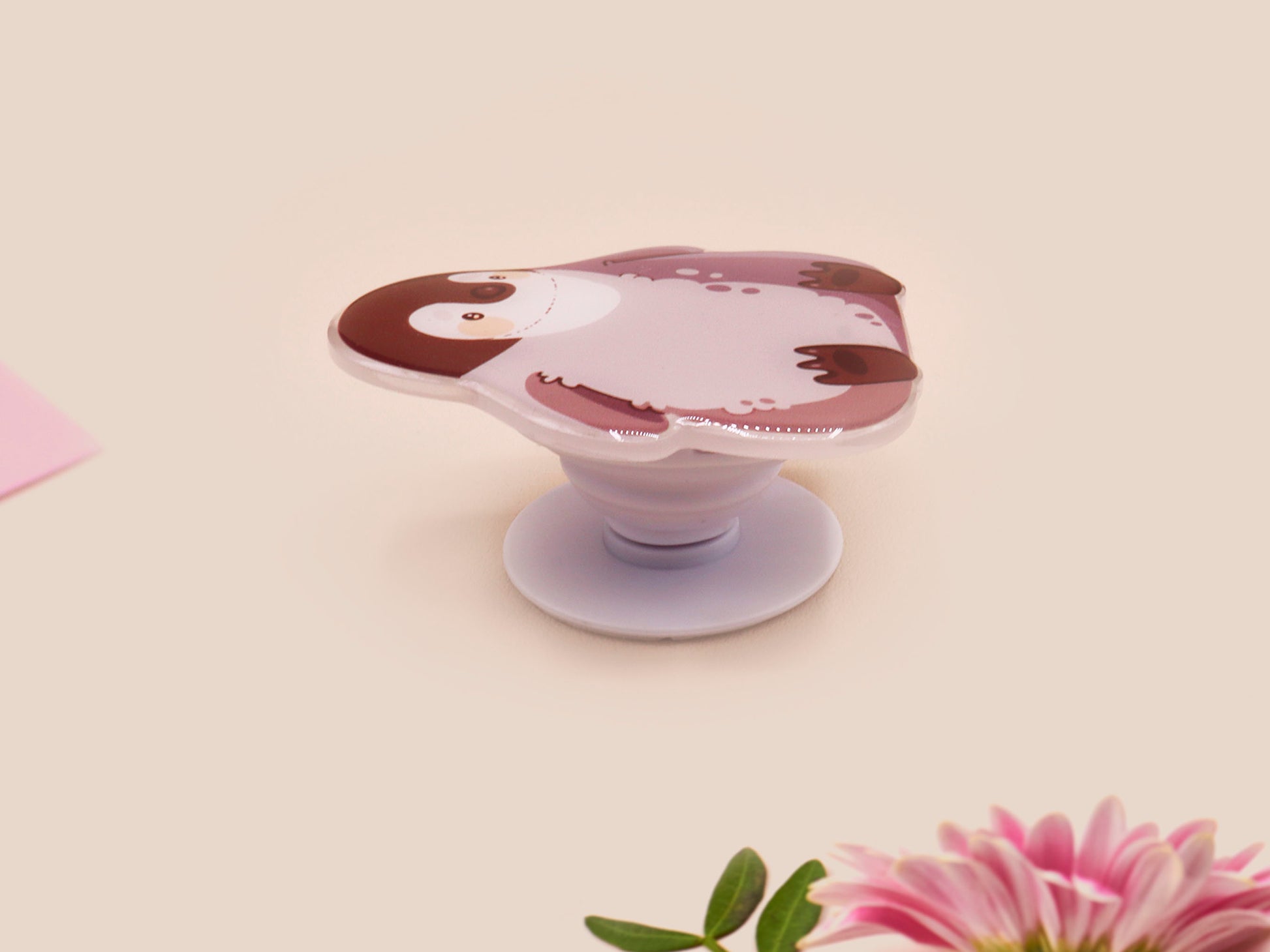 Cute popsocket phone grip with an adorable emperor penguin chick design