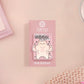 Cute transparent acrylic pin badge with a pink heart-shaped pin back clasp. The design of the badge is a chibi hench and buff cat with the quote Did you justPSPSPSPSPST my gurl?!