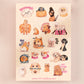 Cute large waterproof gloss vinyl sticker sheet of multiple funny famous viral internet dogs