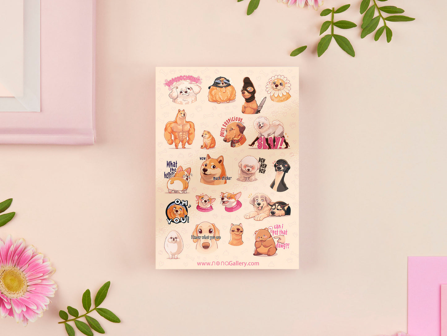 Meme-Katzen-Stickerbogen
