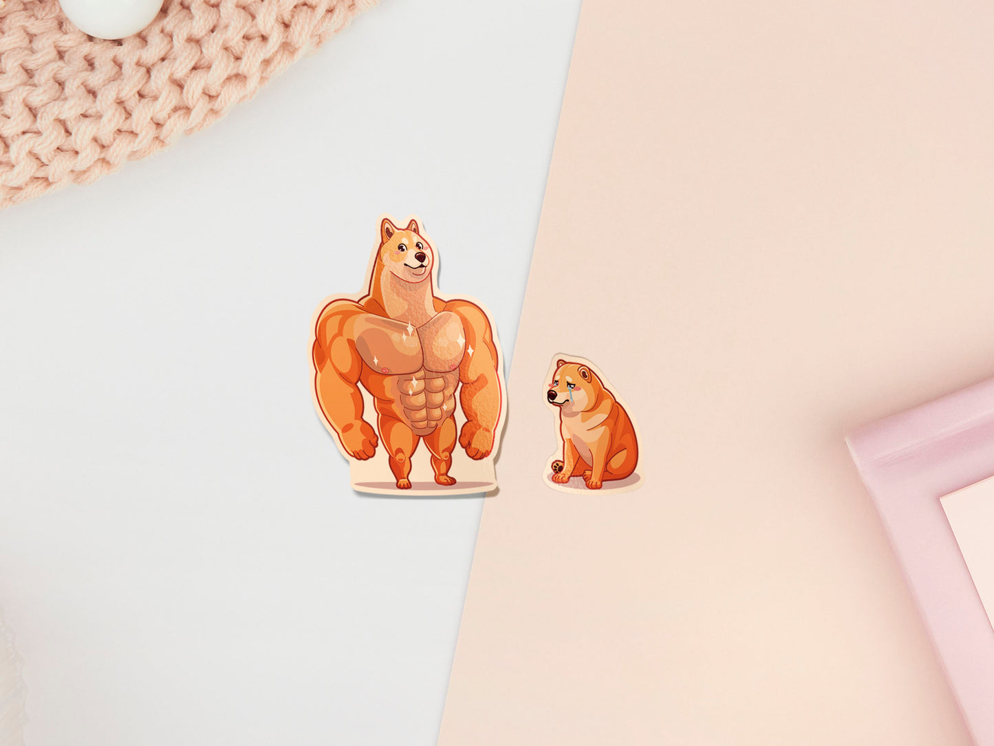 Meme-Katzen-Stickerbogen