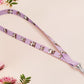 Cute full legth purple lanyard with a double sided funny screaming possums  pattern and silver swivel hook clasp.