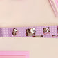 Cute full legth purple lanyard with a double sided funny screaming possums  pattern and silver swivel hook clasp.