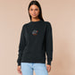 Embroidered black sweater with a cute chibi soy sauce fish bottle text suacy