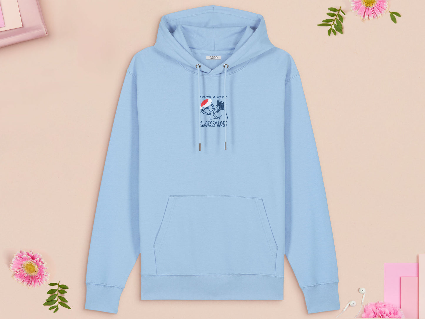 Eating A Succulent Christmas Meal Embroidered Jumper