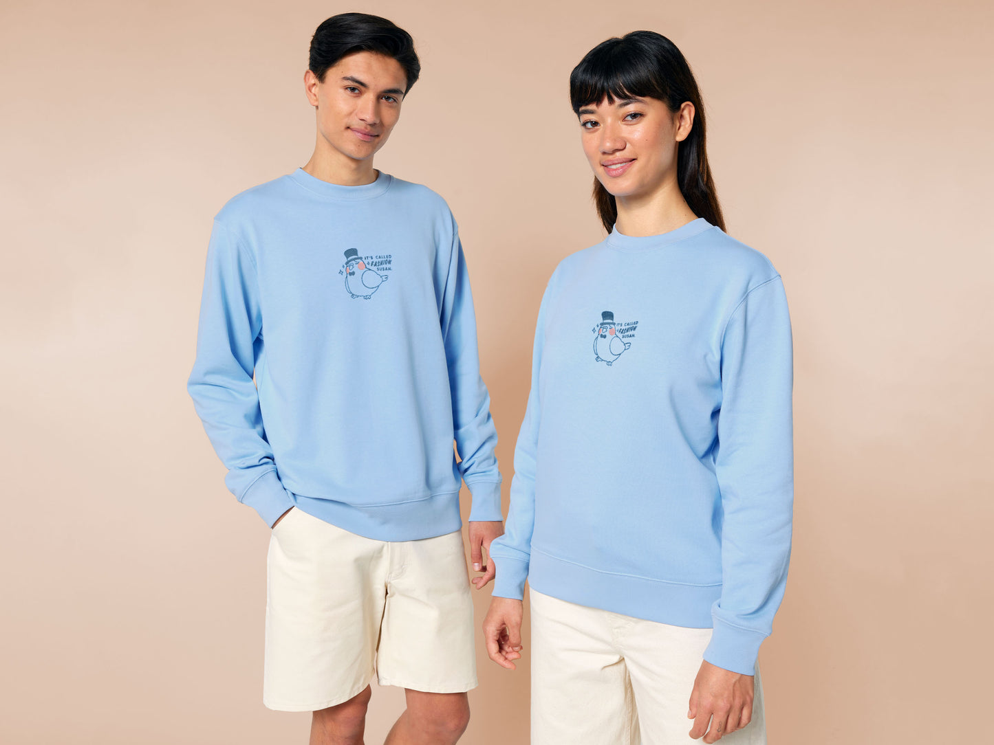"It's Called Fashion, Susan" Pigeon Embroidered Top