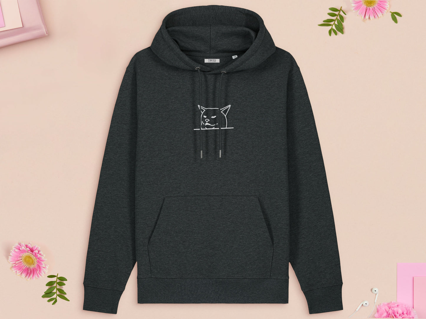 Hissing Cat Embroidered Top