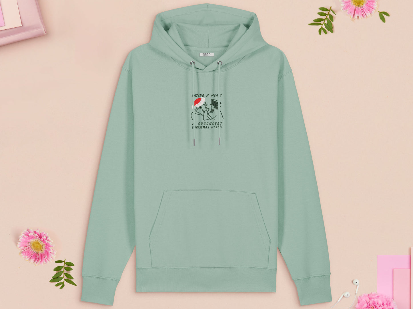 Eating A Succulent Christmas Meal Embroidered Jumper