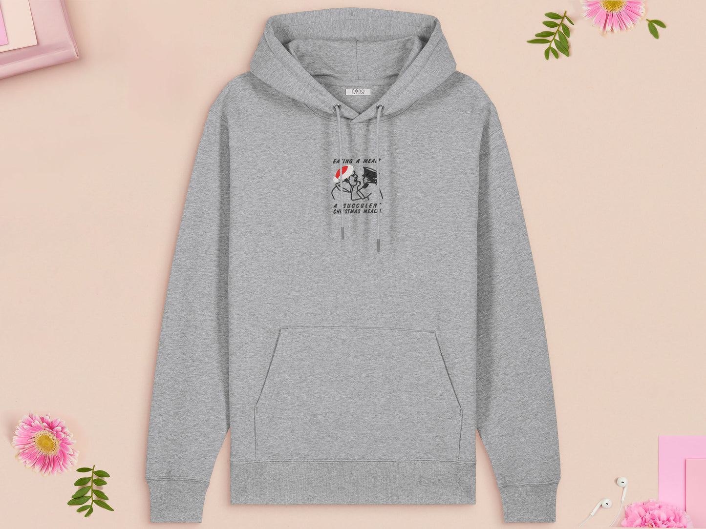 Eating A Succulent Christmas Meal Embroidered Jumper