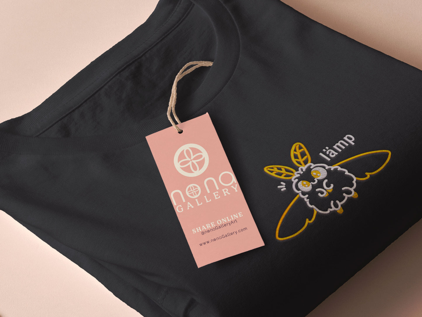 Lamp Moth Embroidered Top