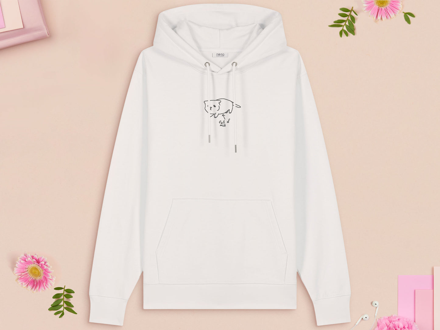 Full Of Milk Kitten Embroidered Top