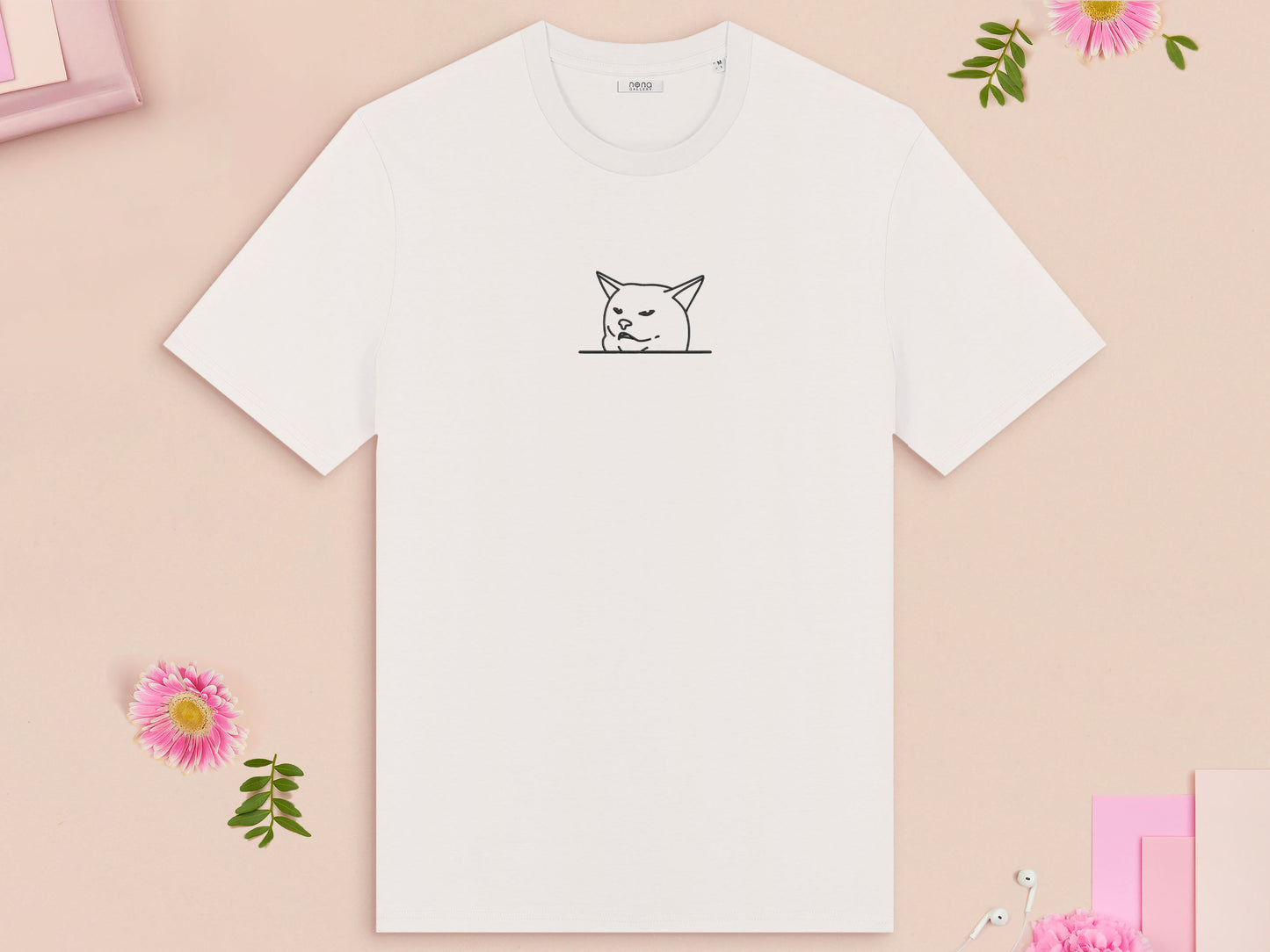 Hissing Cat Embroidered Top