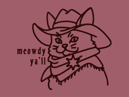 Meowdy Y'all Sheriff Cat T-shirt or Hoodie
